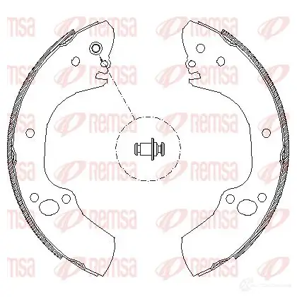 Тормозные колодки REMSA 1465804 4068.00 B9JO6 ZCA 406800