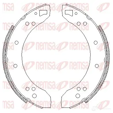 Тормозные колодки REMSA 1466225 4621.00 ZCA 462100 Q44ER