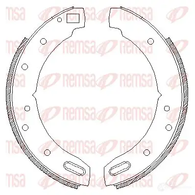 Барабанные колодки REMSA 1466214 ZCA4604 00 4604.00 2Q491 изображение 0