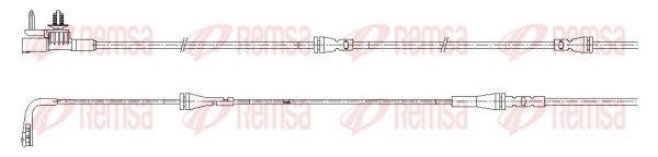 Датчик износа тормозных колодок REMSA TI EGTG 1440217450 001172 изображение 0