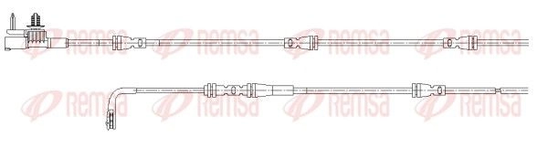 Датчик износа тормозных колодок REMSA 001185 BT 1M5K2 1440217463