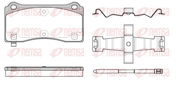 Тормозные колодки дисковые, комплект REMSA Z PEQ6U 1440217488 0983.14 изображение 0