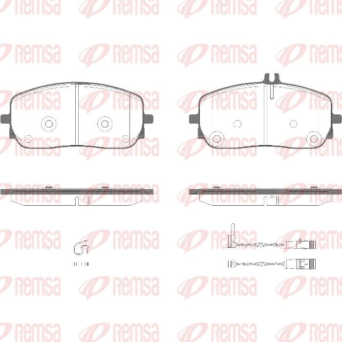 Тормозные колодки дисковые, комплект REMSA T 194MJ7 1826.02 1440217528