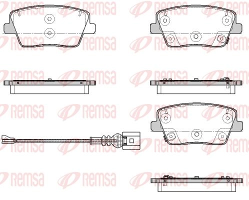 Тормозные колодки дисковые, комплект REMSA 1439898774 1901.02 YLMO 7A изображение 0