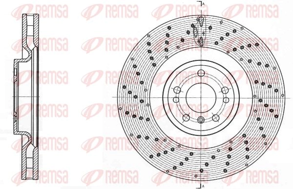 Тормозной диск REMSA 61761.10 1440217640 YVUKK ZP изображение 0