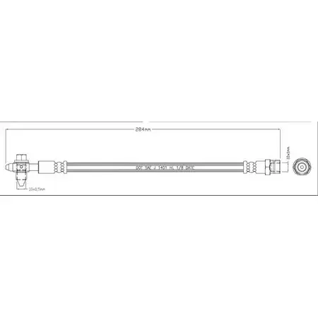 Тормозной шланг MOTAQUIP LVBH1560 8AB8VMD 4A8 4DI 3546449 изображение 0