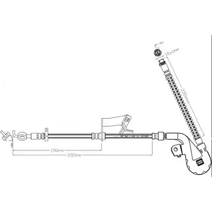Тормозной шланг MOTAQUIP LVBH1602 9EJ88 LTR UJM 3546489 изображение 0