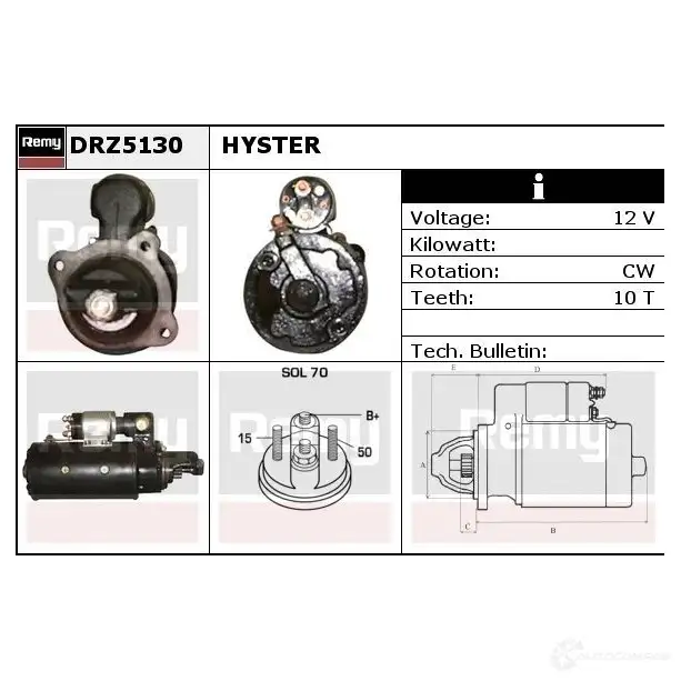 Стартер REMY NN2A8 1861430 drz5130 DZ6 240