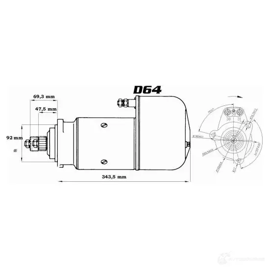 Стартер REMY 1423352949 F75T S 19024127 - Изображение 1