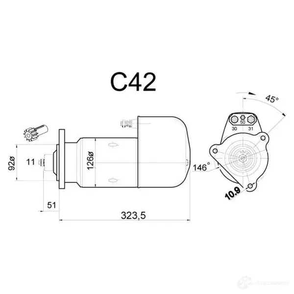 Стартер REMY 1423352892 19024009 CR EYV - Изображение 1