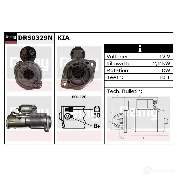 Стартер REMY DS1439 N 1859219 drs0329n CM5MV