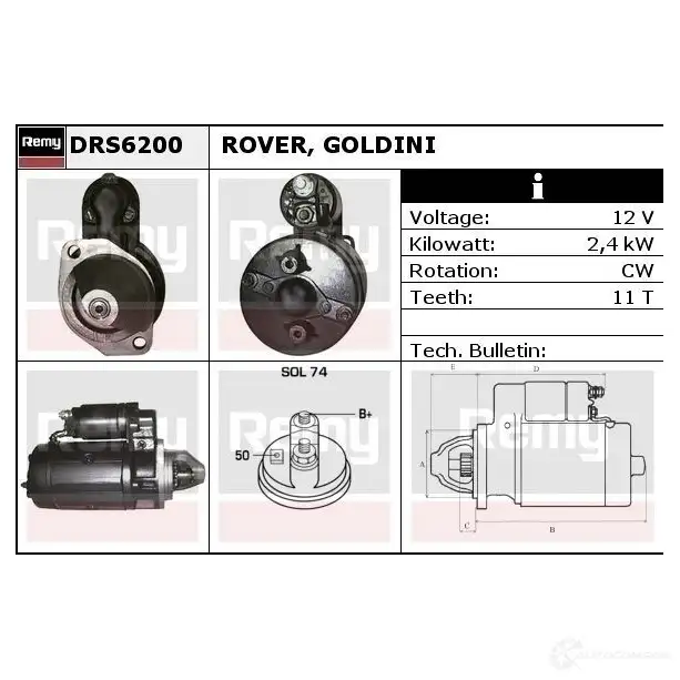 Стартер REMY CP9J7 drs6200 1861024 D S7310