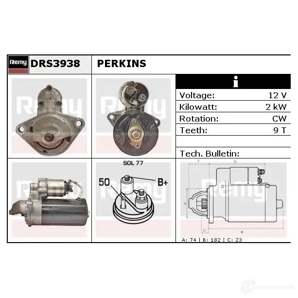 Стартер REMY OAC6FR DS 5048 1860848 drs3938