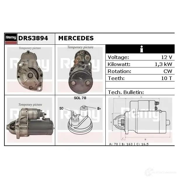 Стартер REMY DS 5004 drs3894 1860805 XF8NXZF