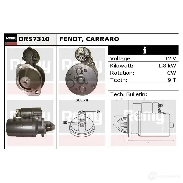 Стартер REMY DS 8420 1861108 drs7310 9XSNX36
