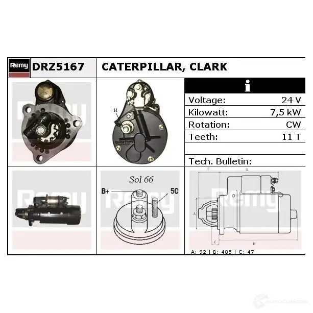 Стартер REMY 9MC633 D Z6277 drz5167 126785811