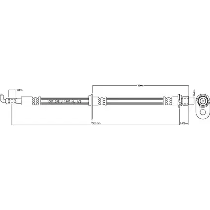 Тормозной шланг MOTAQUIP VBH1169 V OL3PYS 8PWDQ 3556674 изображение 0