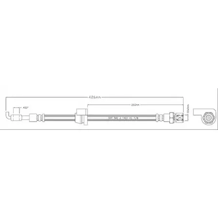 Тормозной шланг MOTAQUIP VBH1187 4Z1O97A EBQD NL 3556690 изображение 0