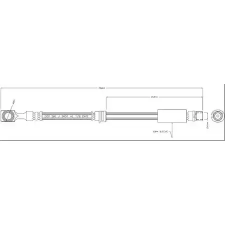 Тормозной шланг MOTAQUIP I5 J9GO VBH1242 ST9IL 3556739 изображение 0