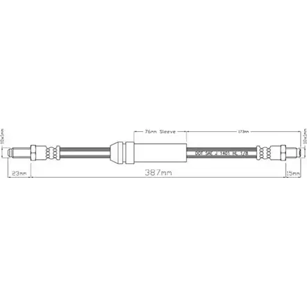 Тормозной шланг MOTAQUIP J SOD4O 3556819 X8MZJ VBH656 изображение 0