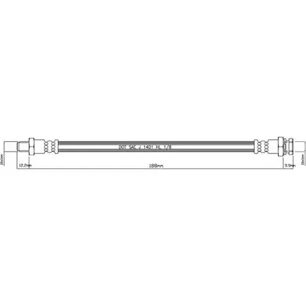 Тормозной шланг MOTAQUIP K8K FR VBH945 P0WB4RV 3556975