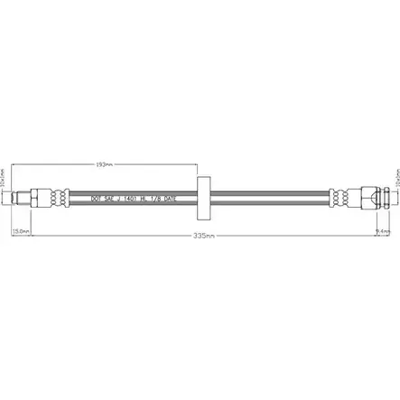 Тормозной шланг MOTAQUIP VR6W4FG FI7HW PU VBJ248 3557099