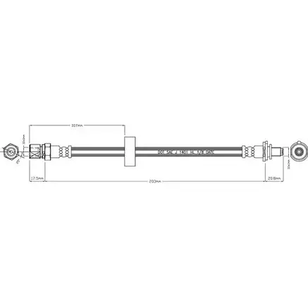 Тормозной шланг MOTAQUIP J9JVGUL GM2MB AS 3557105 VBJ255 изображение 0