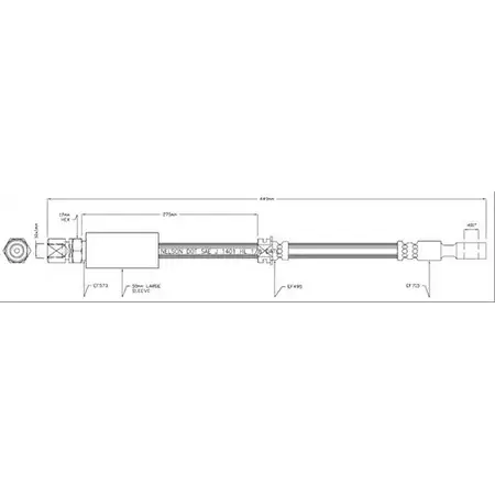 Тормозной шланг MOTAQUIP VBJ256 GW7ENLM HV2 QF0 3557106 изображение 0