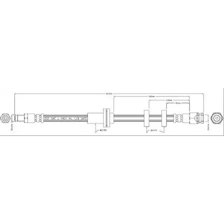 Тормозной шланг MOTAQUIP 3557142 TJ F2E2 VBJ309 ZODC6