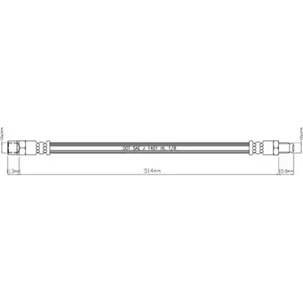 Тормозной шланг MOTAQUIP JJ4DT J8 KUWQT4 3557255 VBJ521