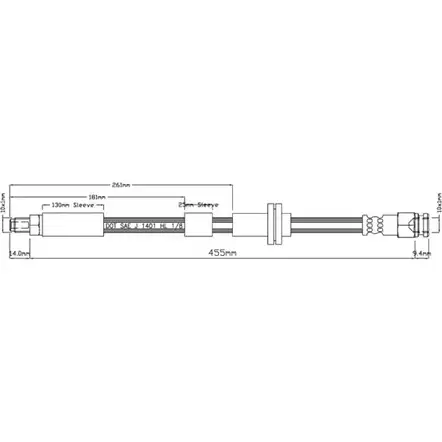 Тормозной шланг MOTAQUIP 3557282 PYKTI VBJ552 PWI NW изображение 0