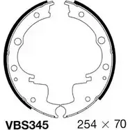 Тормозные колодки, комплект MOTAQUIP VBS345 B39938T Y MQPM 3558059 изображение 0