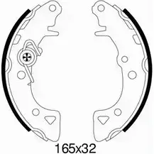 Тормозные колодки, комплект MOTAQUIP VBS399 ODKS T 3558074 SKCEY изображение 0