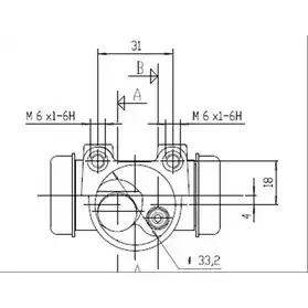 Рабочий тормозной цилиндр MOTAQUIP FAA9M 3565590 VWC415 OOZ ZH