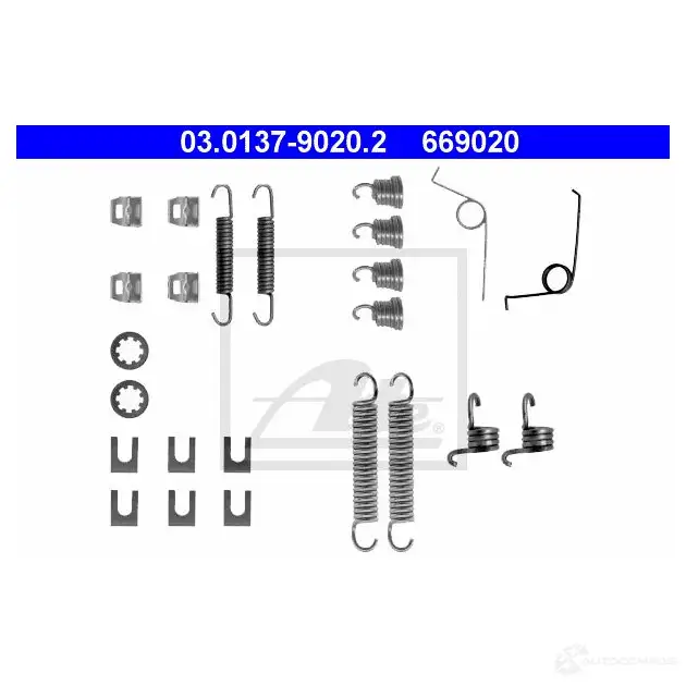 Ремкомплект тормозных накладок ATE 03013790202 53506 6 69020 CMVTQJV