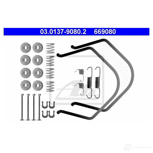 Ремкомплект тормозных накладок ATE 03013790802 R8QMDC 66 9080 53532 изображение 0