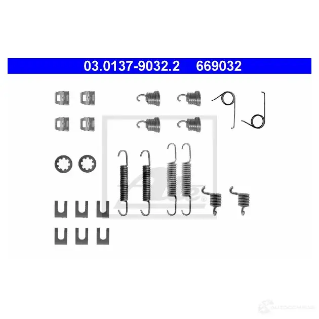 Ремкомплект тормозных накладок ATE 53512 YGOFM9O 669 032 03013790322