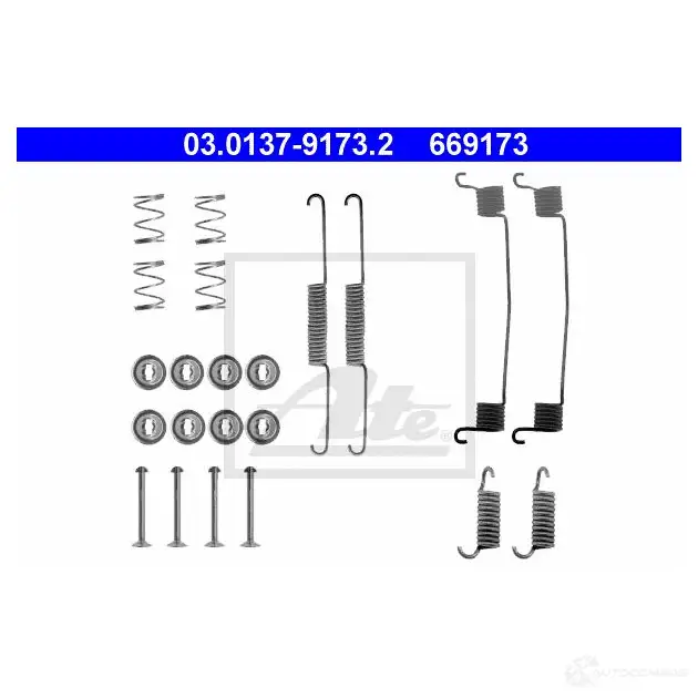 Ремкомплект тормозных накладок ATE 6 69173 53581 NDQ9YCI 03013791732