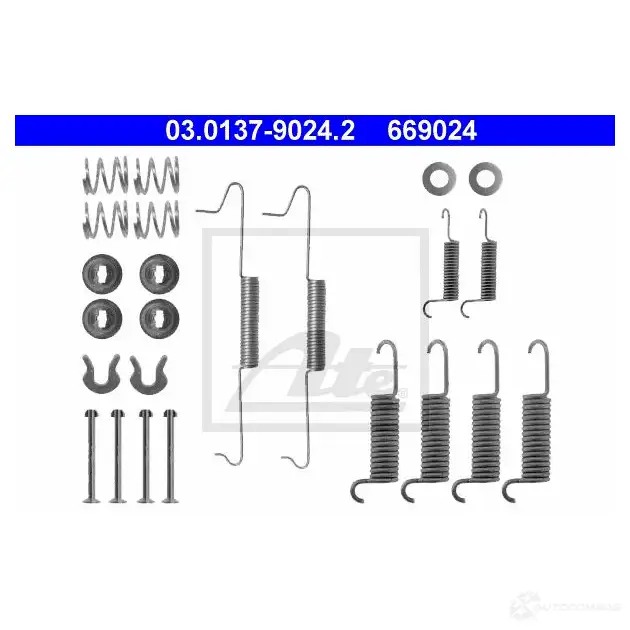 Ремкомплект тормозных накладок ATE UVV5Q 6 69024 03013790242 53508