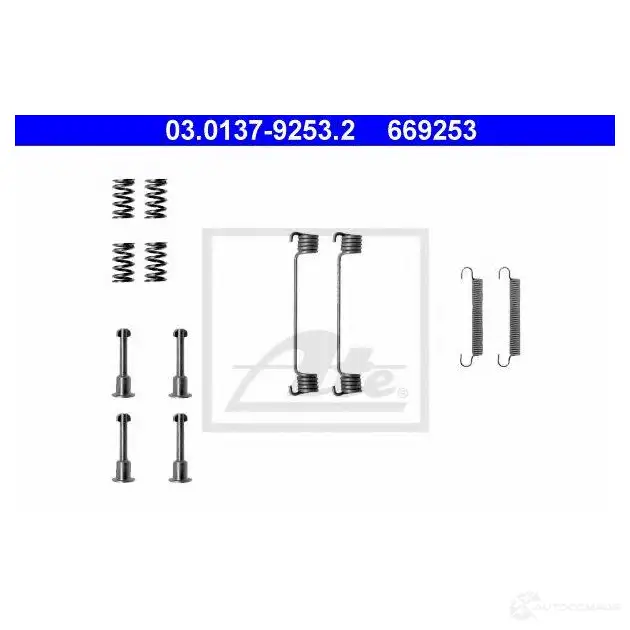 Ремкомплект колодок ручника ATE DR35A 1423016176 669 253 03013792532