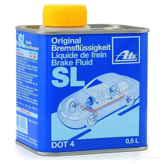 Тормозная жидкость DOT 4, 0.5 л ATE 7 05801 55170 HLFAZD 03990158012 изображение 1