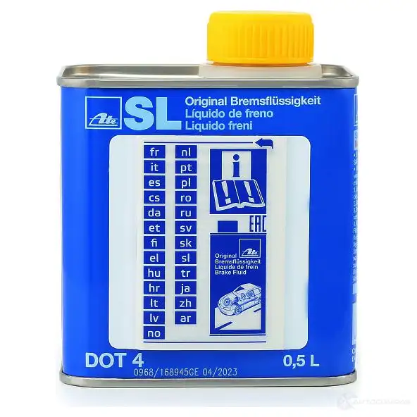 Тормозная жидкость DOT 4, 0.5 л ATE 7 05801 55170 HLFAZD 03990158012 изображение 2