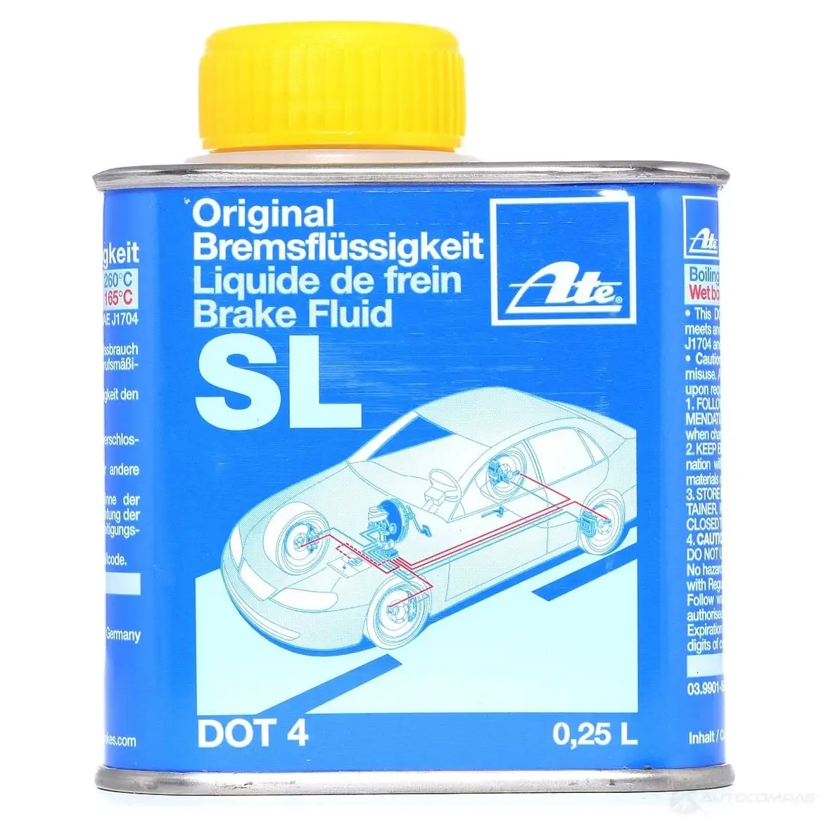 Тормозная жидкость DOT 4, 0.25 л ATE 55174 H3JYDOC 03990158082 70 5808 изображение 0