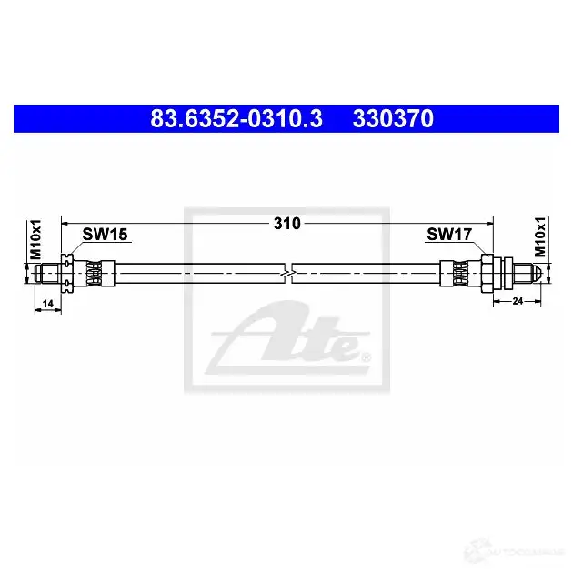 Тормозной шланг ATE 63605 33037 0 RF8N5GC 83635203103 изображение 0