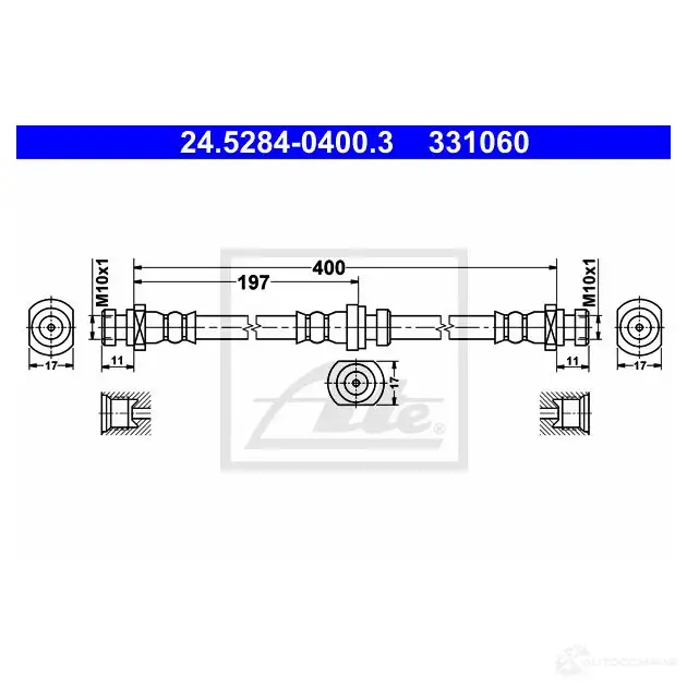 Тормозной шланг ATE 7N1QG5 24528404003 33 1060 62832