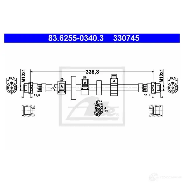 Тормозной шланг ATE 63577 83625503403 3307 45 GDNNF8