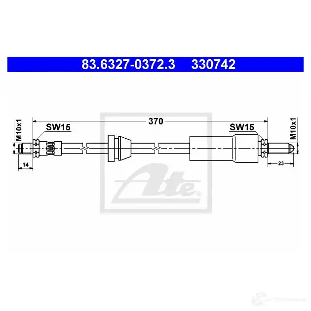 Тормозной шланг ATE 33 0742 63602 JNSSZSL 83632703723 изображение 0