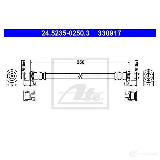 Тормозной шланг ATE 62641 24523502503 33091 7 NQ7Y3F