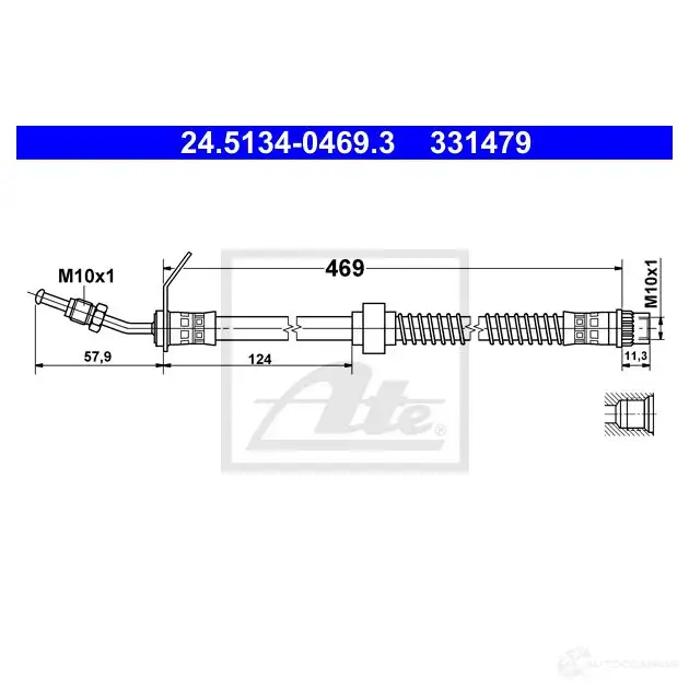 Тормозной шланг ATE 22XCB6 33147 9 24513404693 1193359888