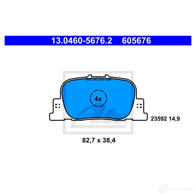 Тормозные колодки, комплект ATE EI1 5BO 1437251924 13046056762